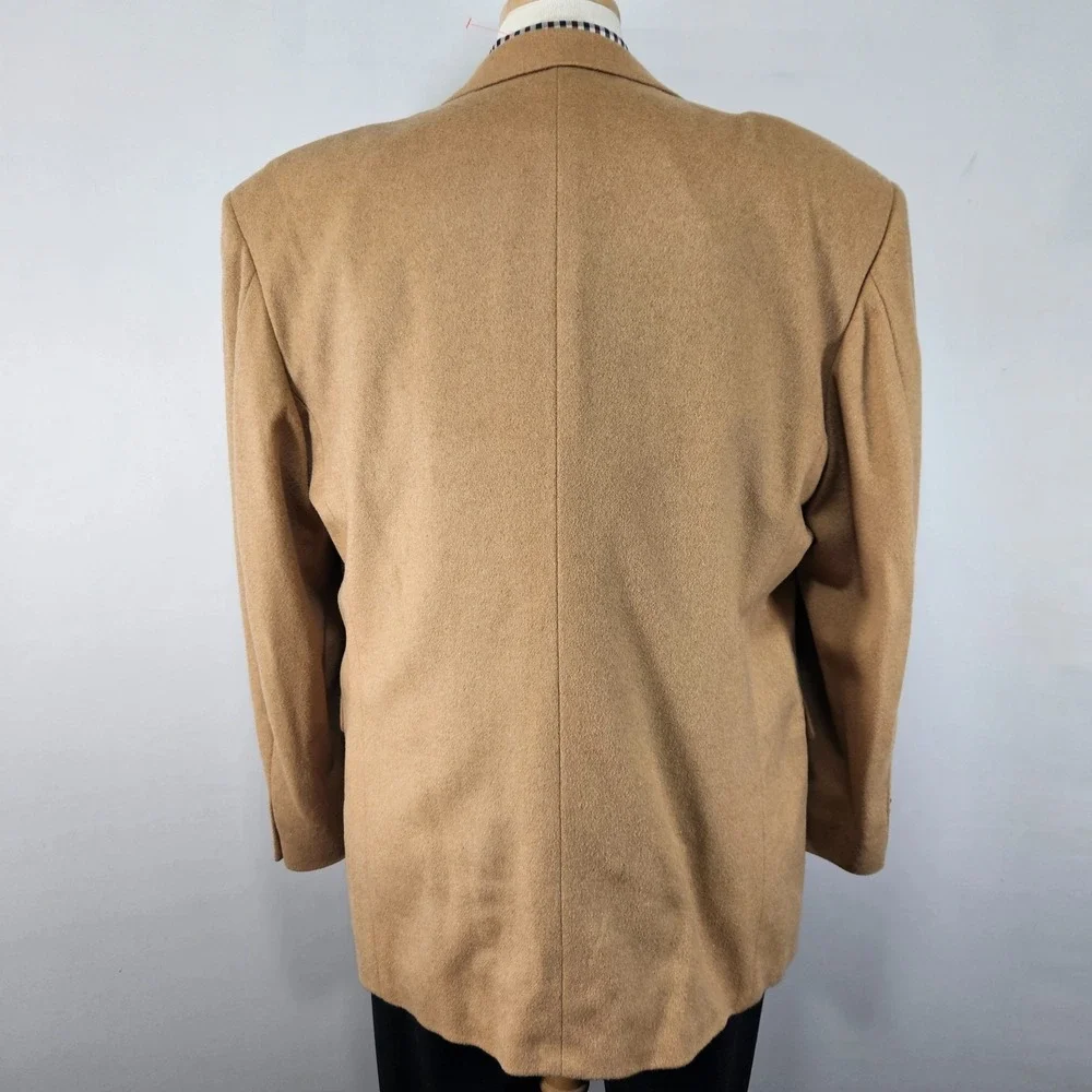 Bill Robin Son Men's Sport Coat Blazer Two Button Wool Camel Nylon Blend 46R